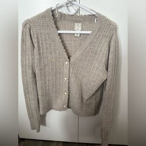 Joie button up cardigan in color oatmeal size small